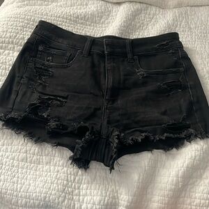 American Eagle black jean shorts